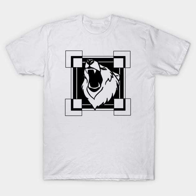 Roaring Bear - Original Logo Banner Sigil - Dark Design for Light Fabrics T-Shirt by Indi Martin